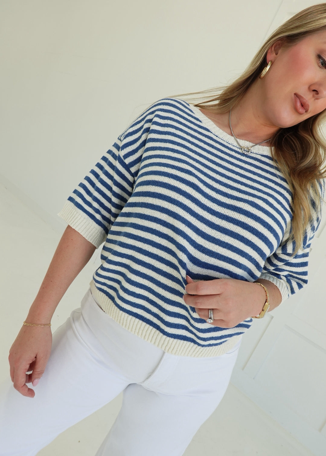 Jessie Striped Sweater - Blue