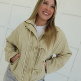 Carsyn Quilted Jacket - Light Khaki