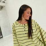 Easy Knitted Henley Top - Lime