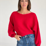 Classical Ribbed Sweater - Ruby