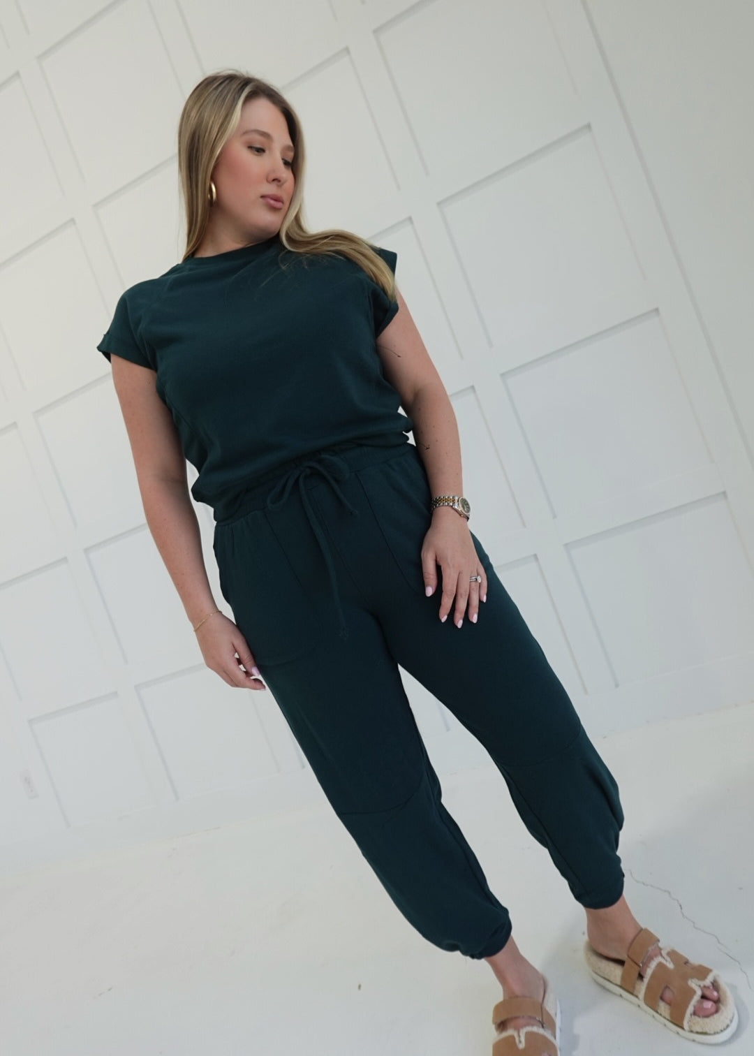 Offset Terry Set - Green