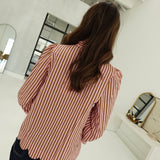 Stella Striped Top - Camel/Pink