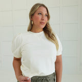 Verna Puff Sleeve Top - Cream