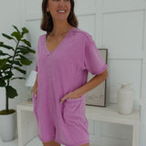 Easy Way Out Romper - Orchid