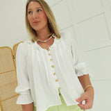Aida Ruffle Blouse - Off White
