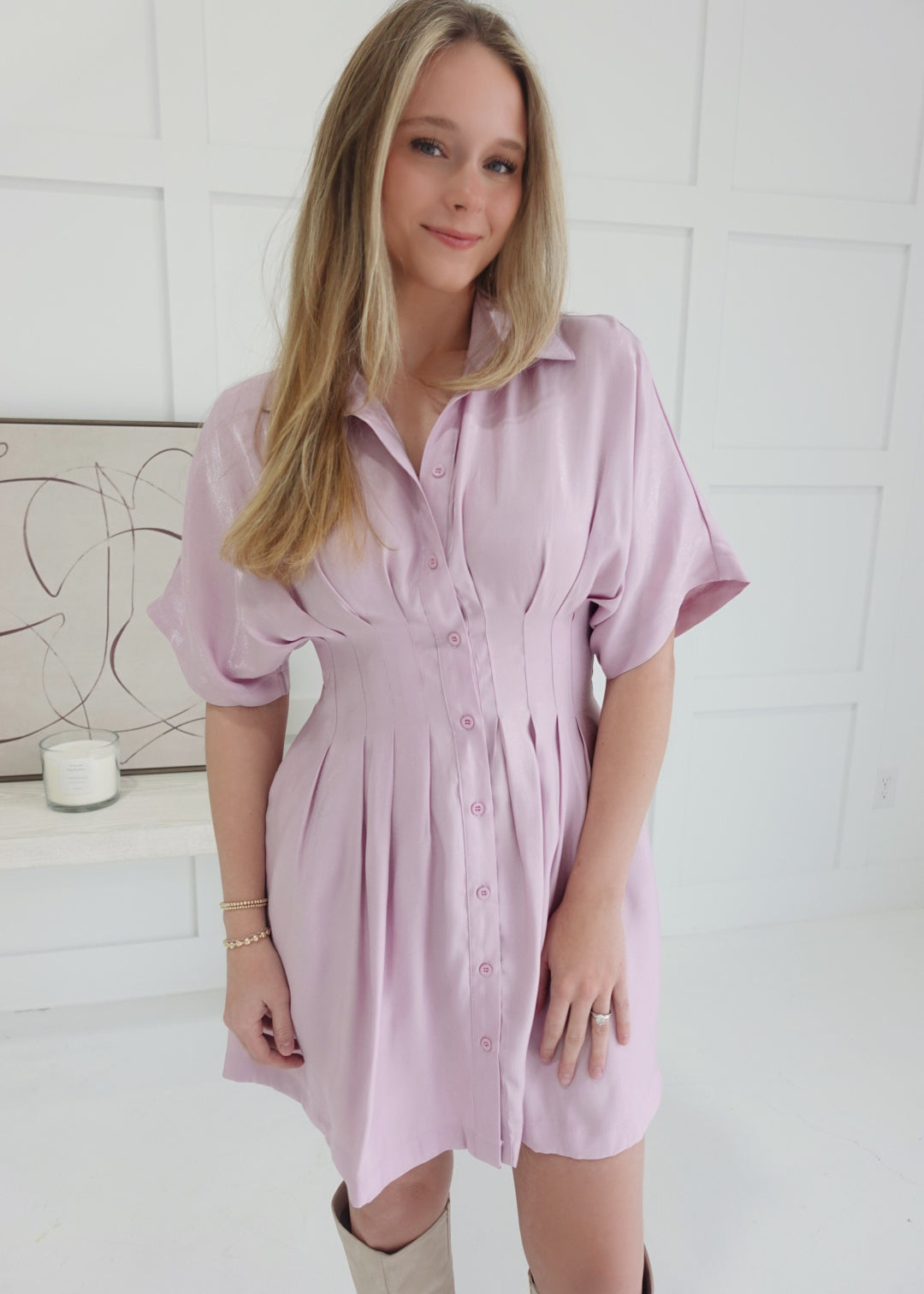 Lainey Mini Dress - Blush