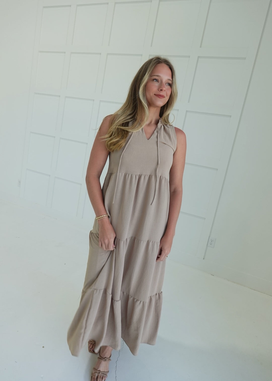 Amarette Midi Dress - Latte