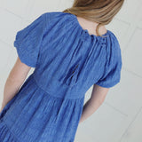 Ada Textured Dress - Blue