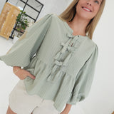 Dippin Daisy Peplum Top - Sage