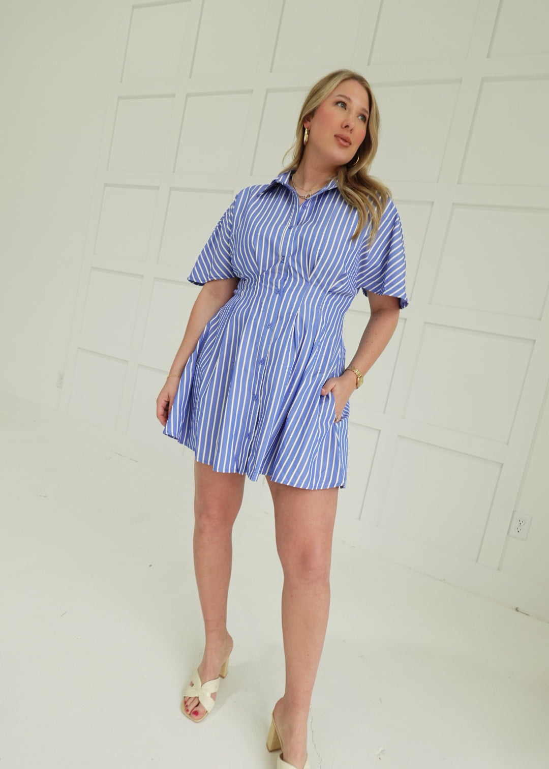 Sanders Mini Dress - Blue