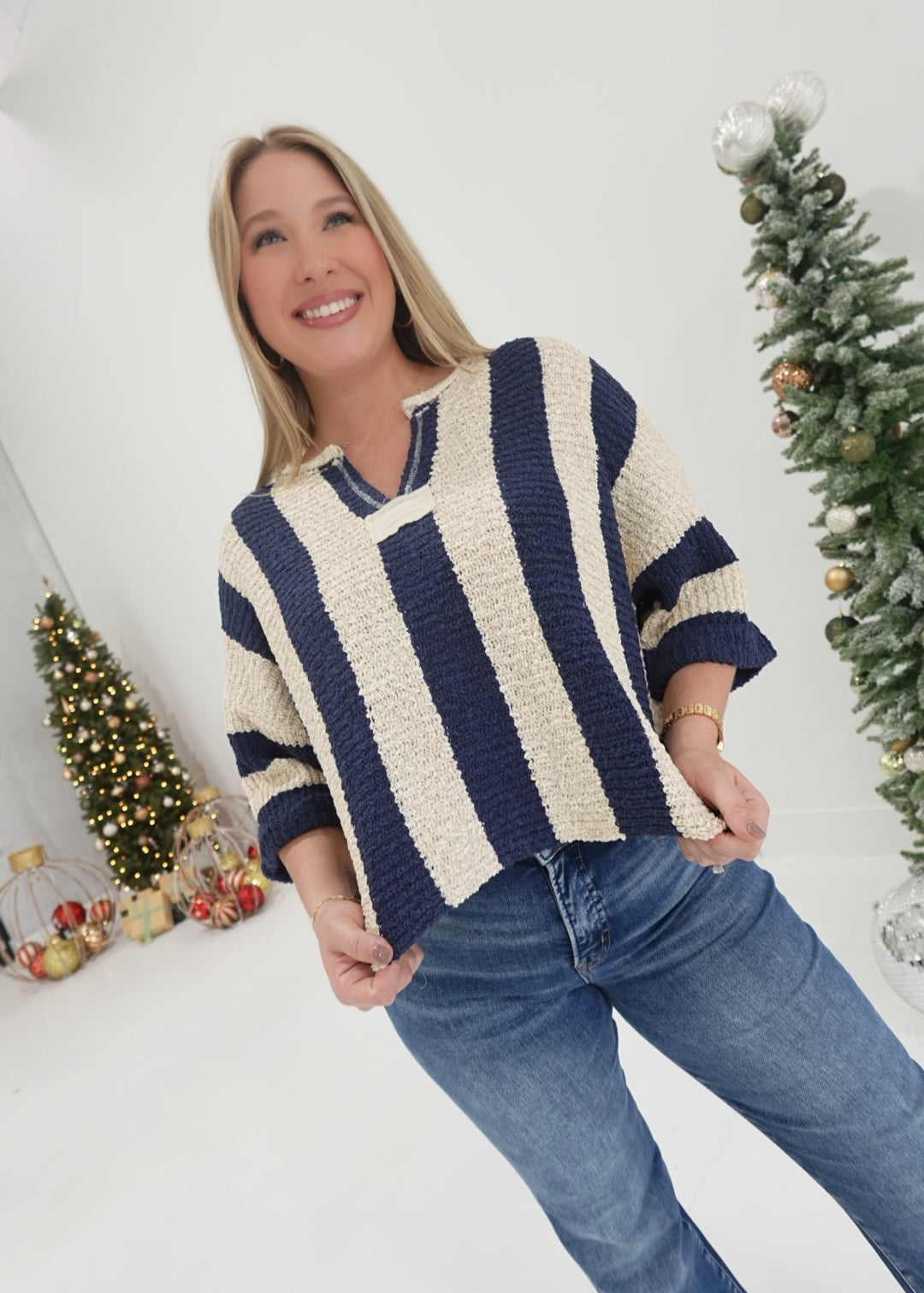 Compliments Me Sweater - Navy