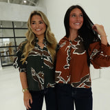Billie Floral Blouse - Hunter