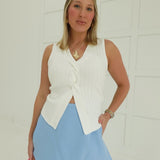 Entangled Sweater Top - White