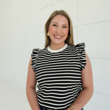 Julie Ruffled Top - Black
