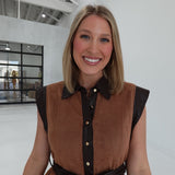Marlowe Multimedia Dress - Camel