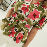 Moffit Floral Top - Olive