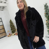 Stanton Faux Fur Coat - Black