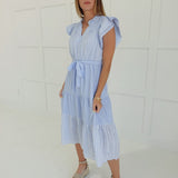 Tessie Midi Dress - Sky Blue