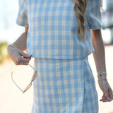 Gracie Gingham Set - Blue