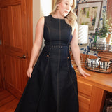 Matron of Denim Midi Dress