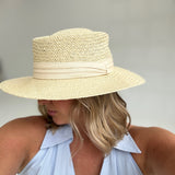 Straw Fedora - Beige/Beige