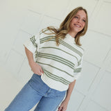 Golden Days Sweater - White/Sage