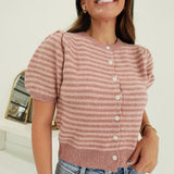 Blushing Stripe Cardi