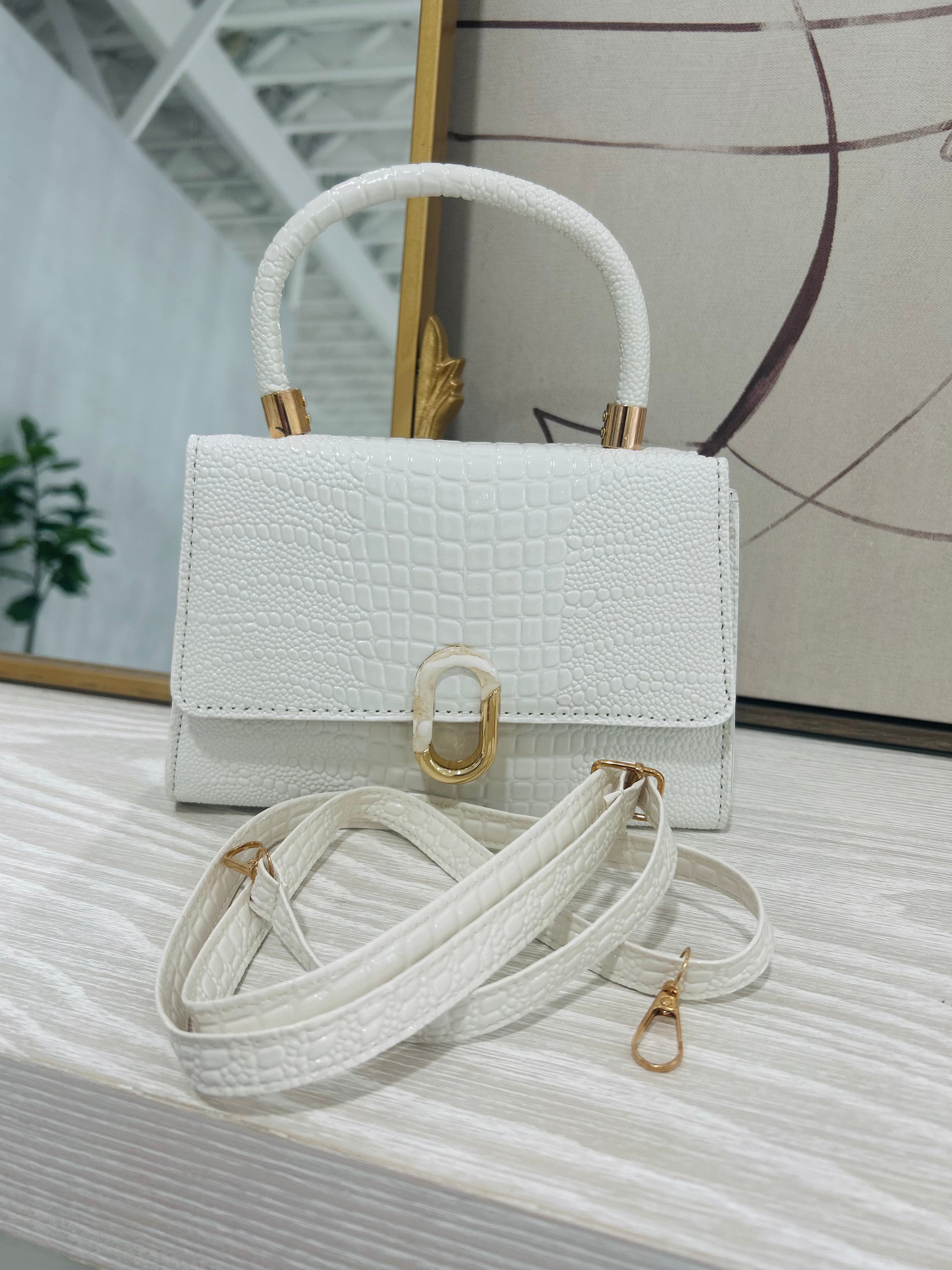 Snap Buckle Textured Bag