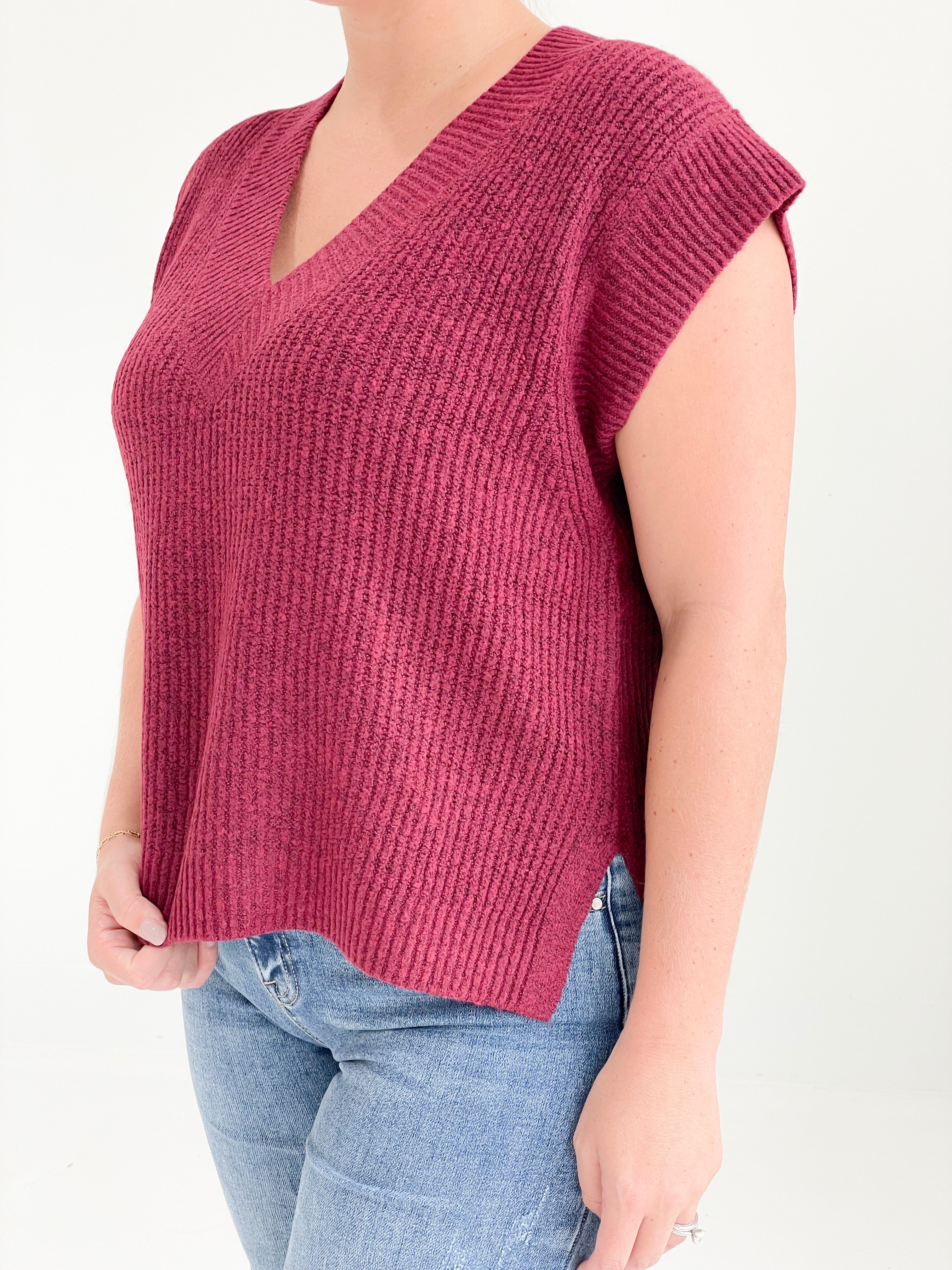 Keep You Close Top - Burgundy