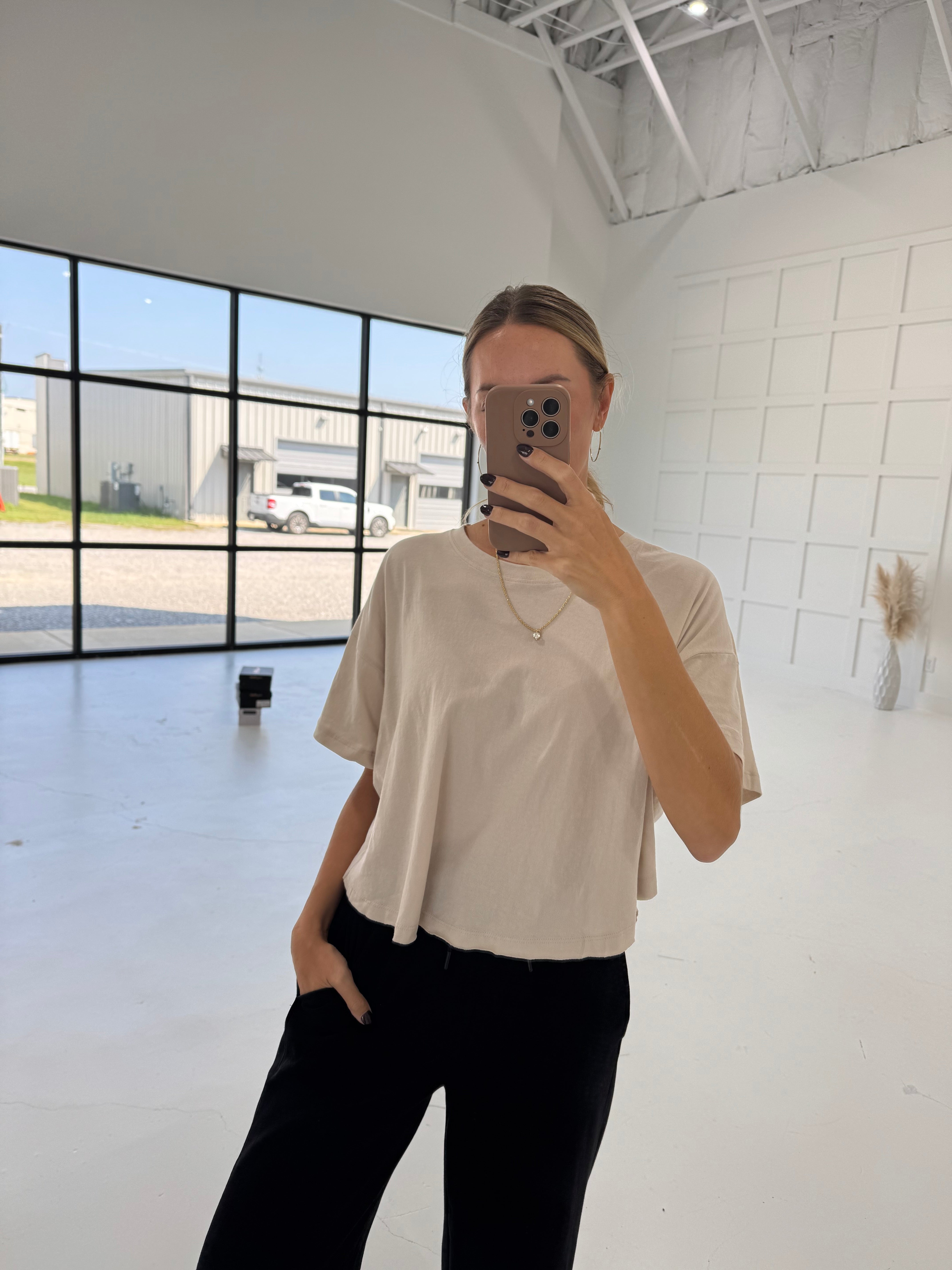 Danny Basic Tee - Sand Beige