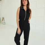 Take the Leap Jumpsuit - Black