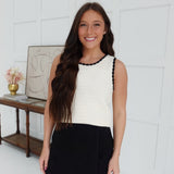 Monica Knit Top - Ivory