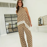 Olive's Plaid Pants - Olive