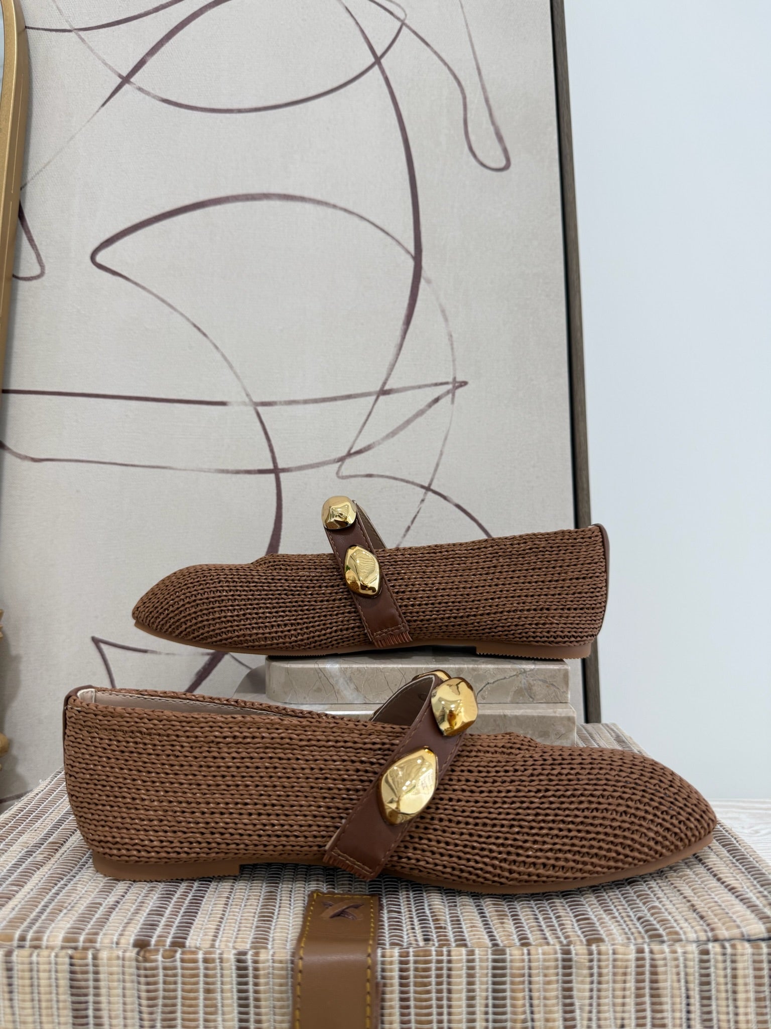 Islander Raffia Flats - Mocha