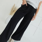 Zina Wide Leg Pants - Black