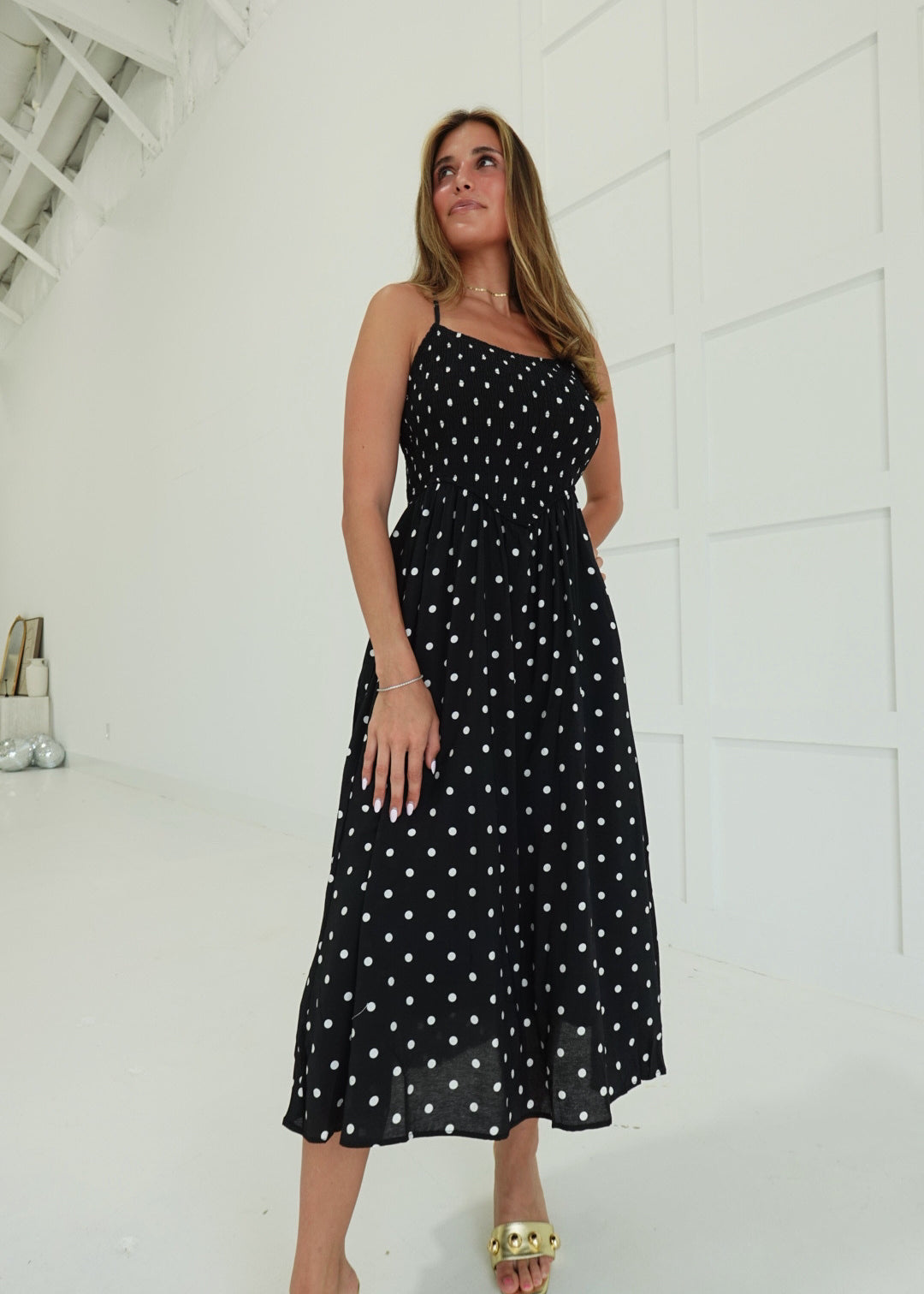 Betty Basque Waist Dress