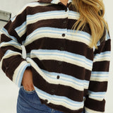 Baldwin Striped Cardi - Brown