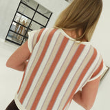 Harvesting Stripe Sweater - Cinnamon/Taupe