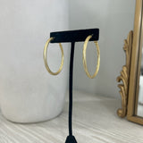 Medium Classic Brushed Hoops