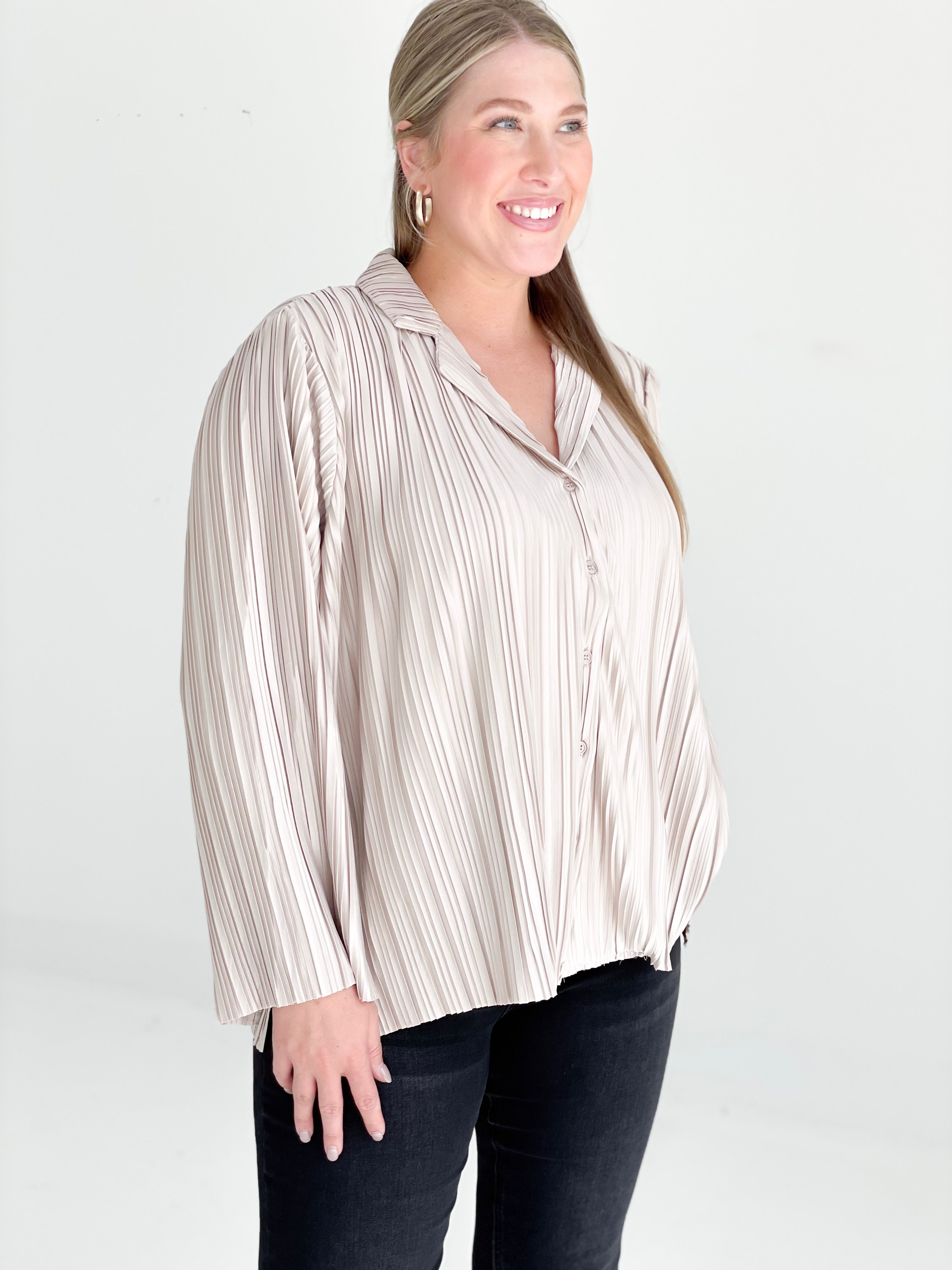 Griffin Pleated Blouse