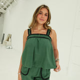 Sunkissed Scalloped Set - Dark Green