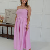 Ponder Midi Dress - Pink