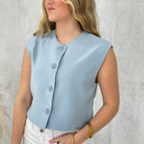 Clean Cut Vest Top - Blue