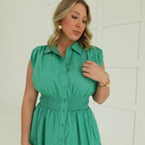 Lenny Mini Dress - Retro Green