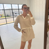 Taupe Skirt Set