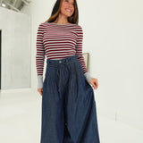 Verna Striped Sweater - Burgundy