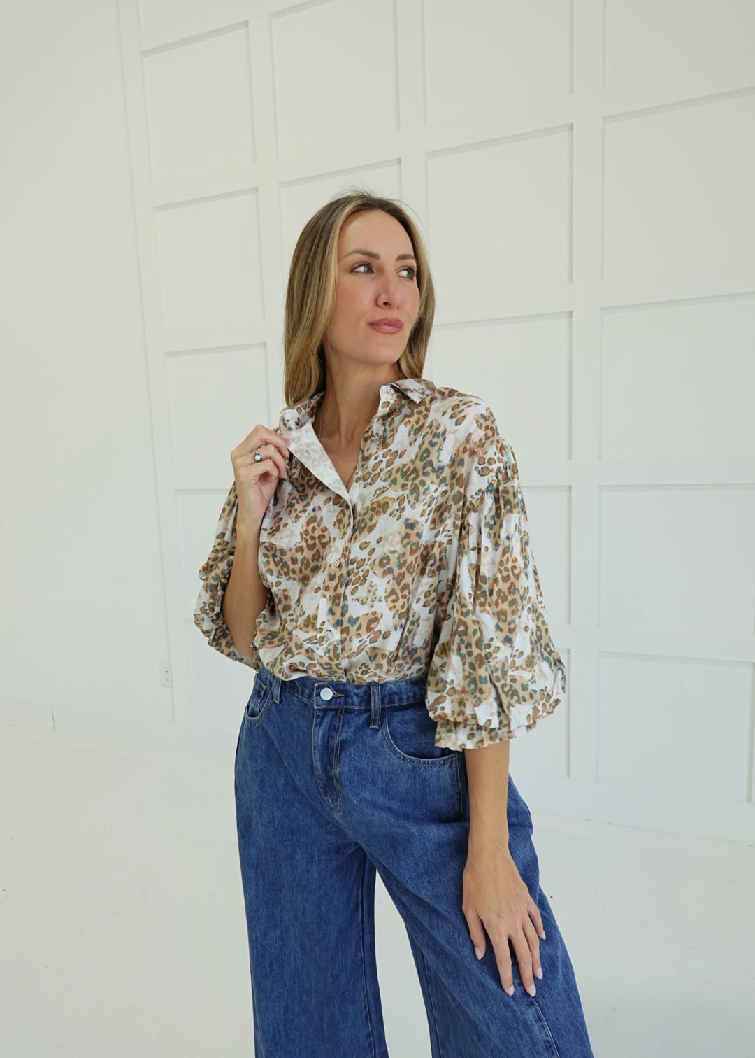 Callie Blouse - Brown Mix