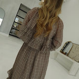 Kendra Plaid Skirt Set - Brown