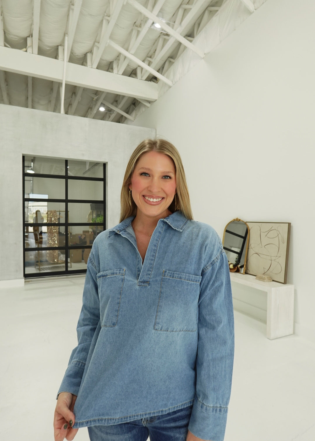 Barry Denim Top