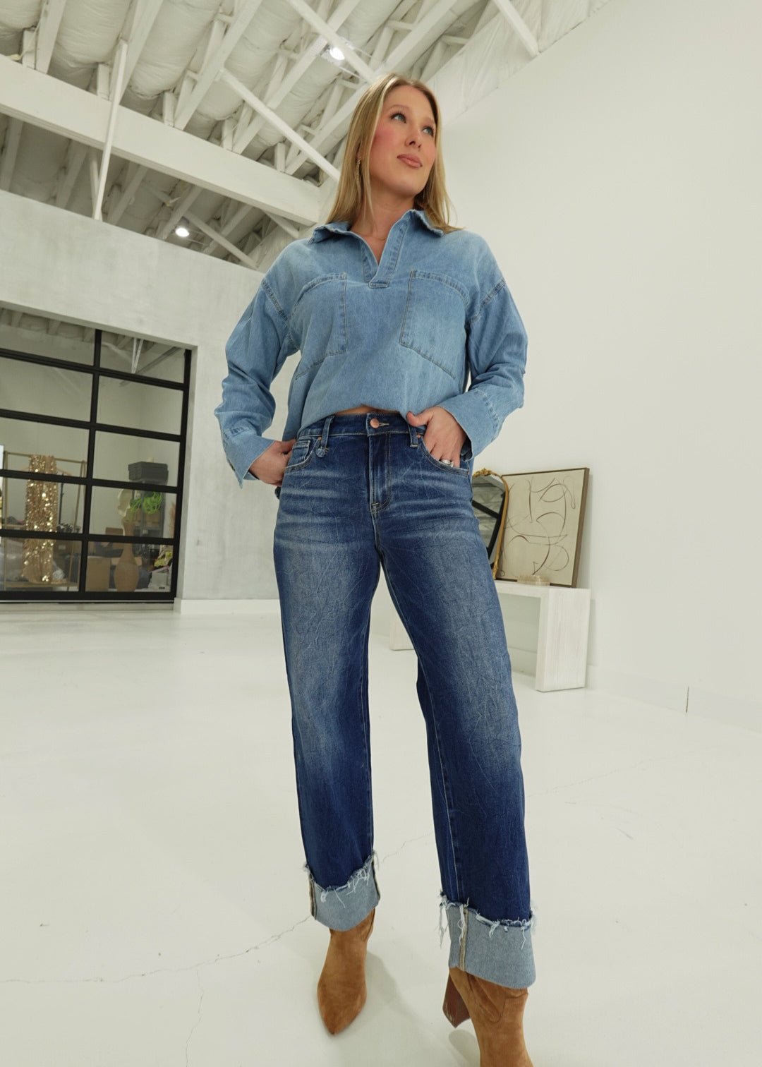 Quintz Cuffed Jeans